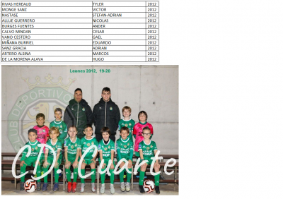 Integrantes equipo de fútbol LIGA VENECIA LEONES 2012 del CD Cuarte